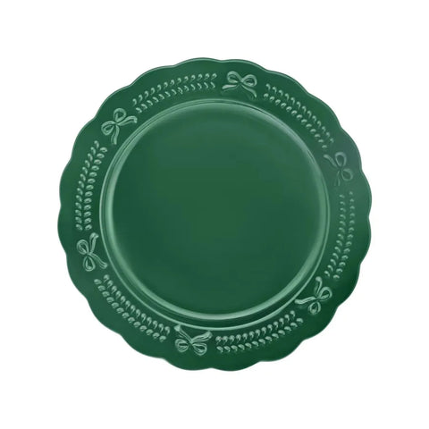 Assiette à dessert Karaca Noël 21 cm, vert, porcelaine 
