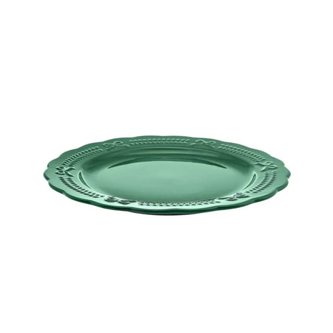 Assiette à dessert Karaca Noël 21 cm, vert, porcelaine 