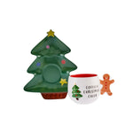 Karaca New Year Tasse à Thé et Plat Arbre de Noël 25, 180 ml