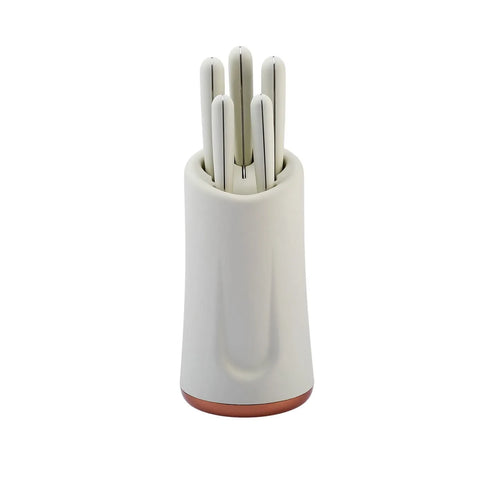 Ensemble de couteaux Karaca Right Soft Touch 6 pièces, crème