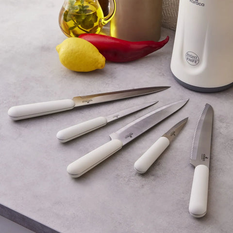 Ensemble de couteaux Karaca Right Soft Touch 6 pièces, crème