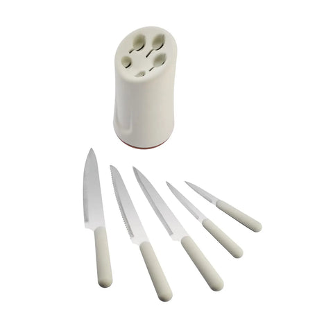 Ensemble de couteaux Karaca Right Soft Touch 6 pièces, crème