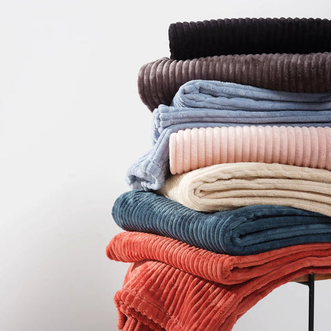 Couverture Karaca Home Joena pour lit single, poudre