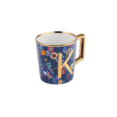 Mug Karaca Fleur avec lettre K, 350 ml