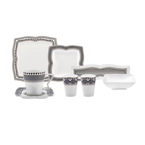 Service Petit Déjeuner Karaca New Globe 6 personnes, 32 pièces, porcelaine