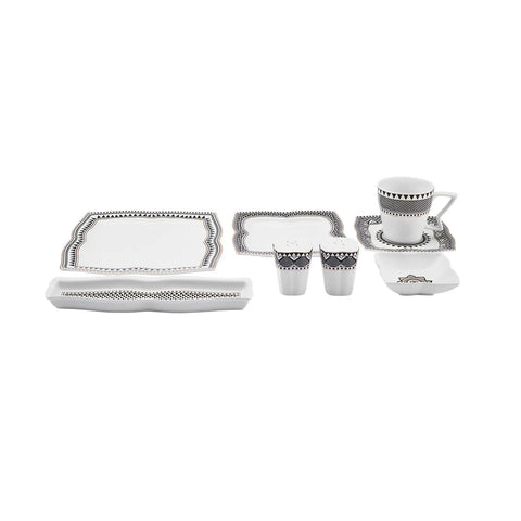 Service Petit Déjeuner Karaca New Globe 6 personnes, 32 pièces, porcelaine