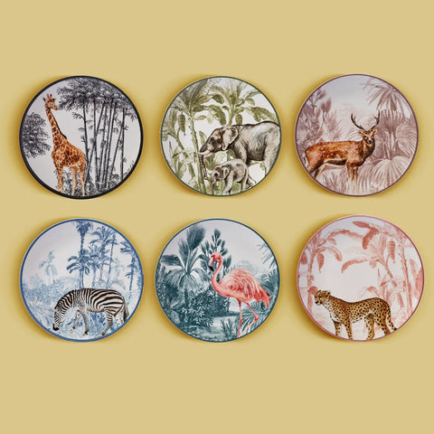 Assiettes à dessert Karaca Jungle 6 pièces, 22 cm