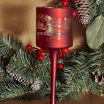 Karaca Home New Year Bougeoir en Verre Rouge Helena 7x20 cm