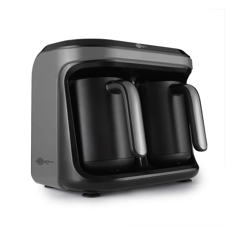 Machine à café turc Karaca Hatır Hüp Duet Arôme capacité de 10 tasses, mousse abondante, space grey