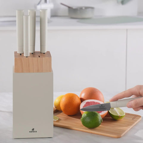 Ensemble de couteaux Karaca Viego 6 pièces, crème