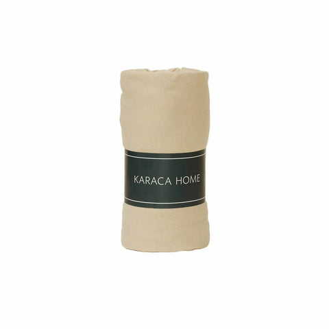 Drap-housse Karaca Home peigné pour lit double, beige, 160x200+30 cm