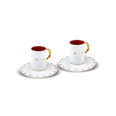Coffret de tasses à espresso Karaca Siècle Républicain Cumhur pour 2 personnes, 80 ml