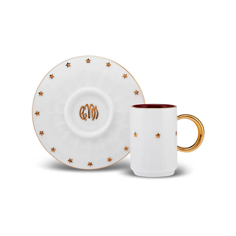 Coffret de tasses à espresso Karaca Siècle Républicain Cumhur pour 2 personnes, 80 ml