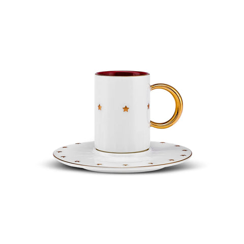 Coffret de tasses à espresso Karaca Siècle Républicain Cumhur pour 2 personnes, 80 ml