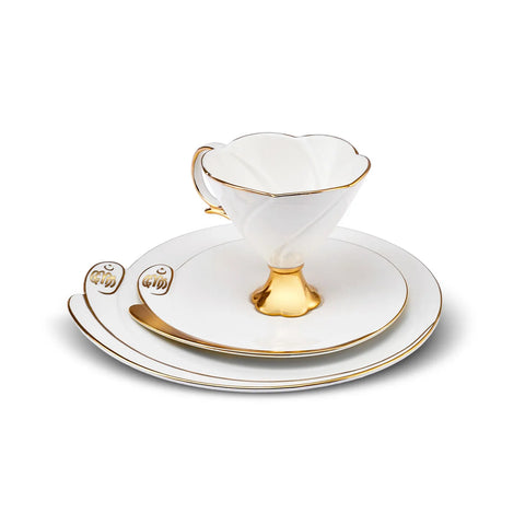 Service à thé avec assiette à dessert Karaca Siècle Républicain İlke, 200 ml