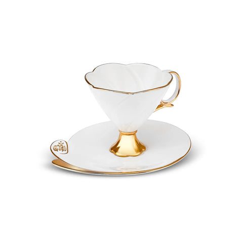 Service à thé avec assiette à dessert Karaca Siècle Républicain İlke, 200 ml