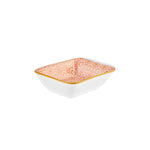 Assiette à Snacks/Assiette à saucière Karaca Floral orange, 10 cm, rectangle