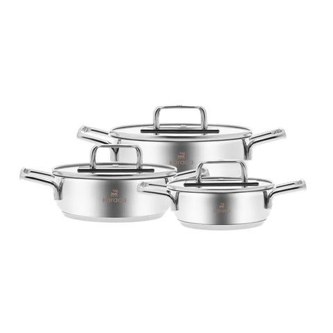 Batterie de cuisine Karaca Arya avec la base d’induction, acier, 6 pièces 
