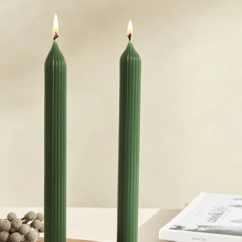 Bougie pour bougeoir Karaca Home Wave 2 pièces, vert