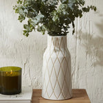 Vase Karaca Home Mosaïque blanc, 14x14x28.5 cm
