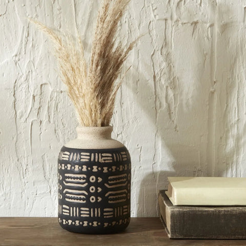 Vase Karaca Home Rustic noir, 11.2x11.2x16 cm 