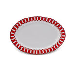 Plat ovale Karaca Aries rouge, 36 cm