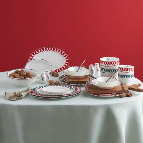 Plat ovale Karaca Aries rouge, 36 cm