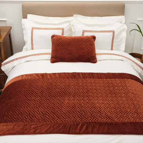 Ensemble de chemins de lit Karaca Home White Col Bruce, cinnamon 