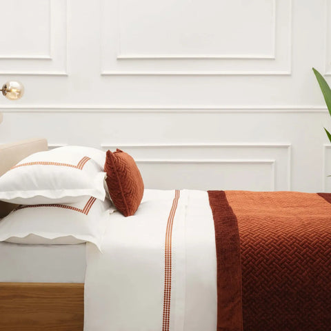 Ensemble de chemins de lit Karaca Home White Col Bruce, cinnamon 