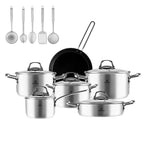 Batterie de cuisine Karaca Sophia avec ustensiles de service cadeau, 16 pièces