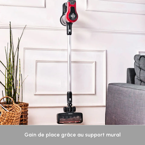 Aspirateur vertical Karaca Vantuz Power Force, Rechargeable, rouge