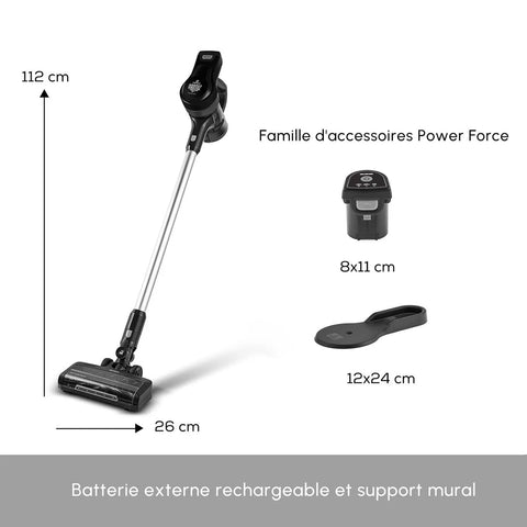 Aspirateur vertical Karaca Vantuz Power Force, Rechargeable, noir