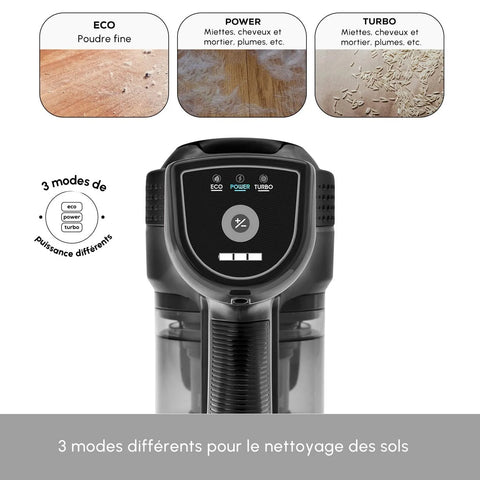 Aspirateur vertical Karaca Vantuz Power Force, Rechargeable, noir