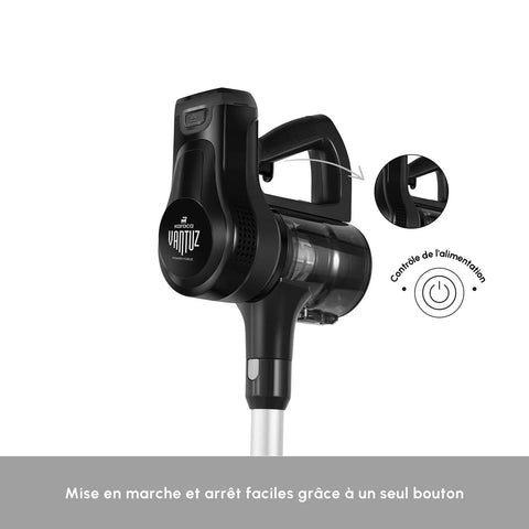 Aspirateur vertical Karaca Vantuz Power Force, Rechargeable, noir