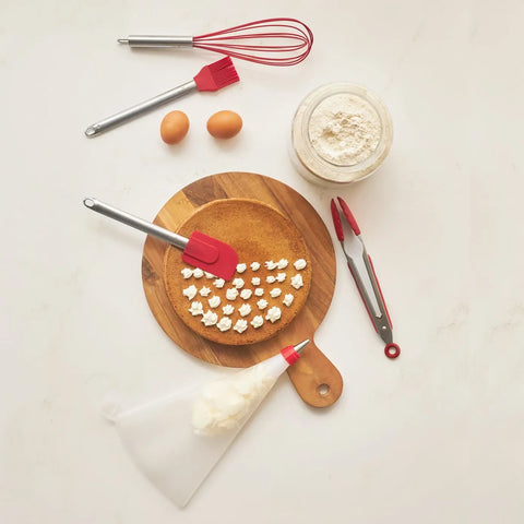 Ustensiles de service pour gâteaux Karaca Cake 10 pièces, rouge