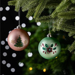 Karaca Home New Year Ensemble de Décorations de Sapin Jolies, 4 Pièces, 8 cm