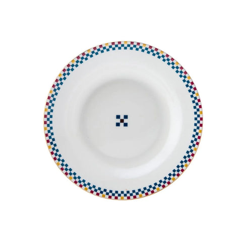 Service de table en porcelaine Karaca Damas pour 6 personnes, 24 pièces, bleu