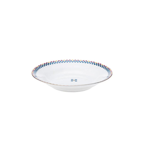 Service de table en porcelaine Karaca Damas pour 6 personnes, 24 pièces, bleu