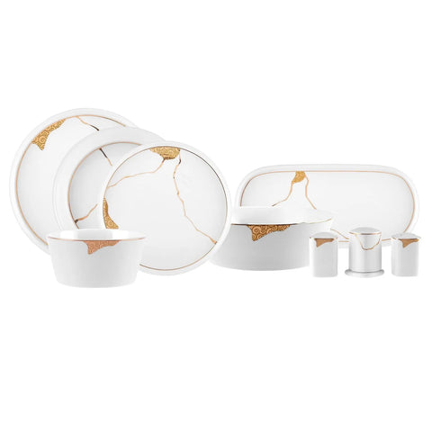 Service de table Karaca Streamline Quora pour 12 personnes, 59 pièces, New Generation Bone