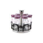 Set à épices Karaca Ocha 7 pièces, pourpre, rond