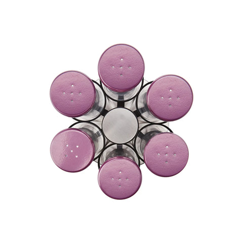 Set à épices Karaca Ocha 7 pièces, pourpre, rond