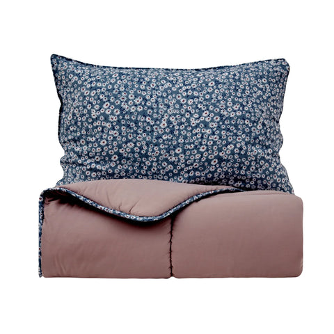 Ensemble de couettes Karaca Dexie single 135x200, 50x70 cm, rose
