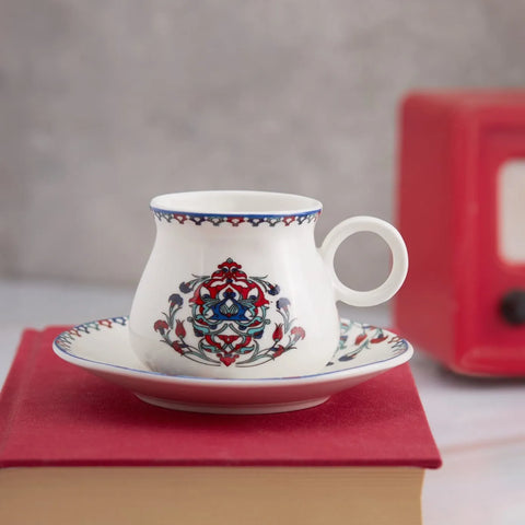 Coffret de tasses à café Karaca Hattat pour 6 personnes, 90 ml