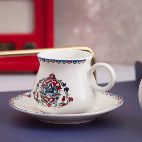Coffret de tasses à café Karaca Hattat pour 6 personnes, 90 ml