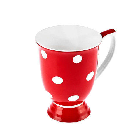 Mug Karaca Polka Dot porcelaine, 360 ml, rouge blanc