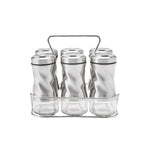 Service à épices Karaca Tottori Inox, 7 pièces, verre,  rectangulaire