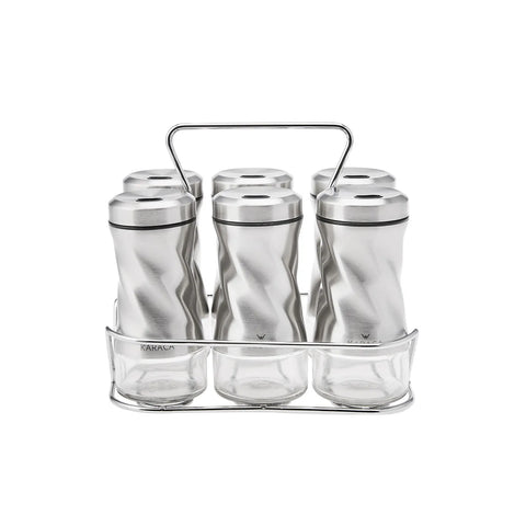 Service à épices Karaca Tottori Inox, 7 pièces, verre,  rectangulaire 