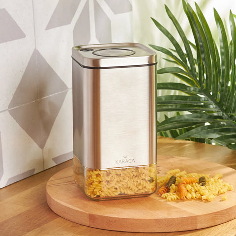 Boîte de rangement Karaca Avangart Inox, sous vide, verre, M