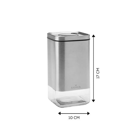 Boîte de rangement Karaca Avangart Inox, sous vide, verre, M