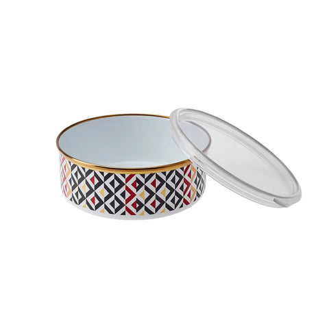 Boîte de rangement Karaca Game Stocker/Chauffer, émaillée, 3 pièces 